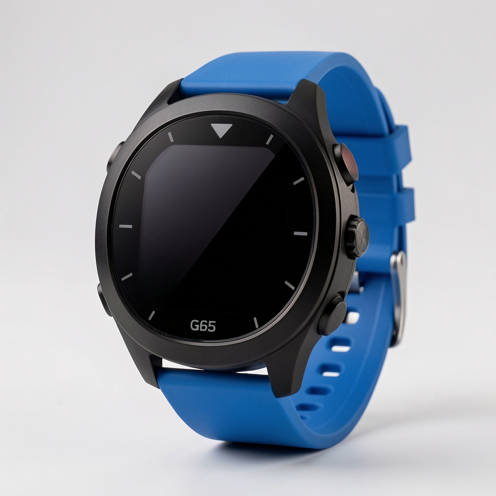 Reloj deportivo GPS Garmin Forerunner 265 color negro con pantalla AMOLED de 1.3 pulgadas, correa de silicona azul y métricas de rendimiento en pantalla