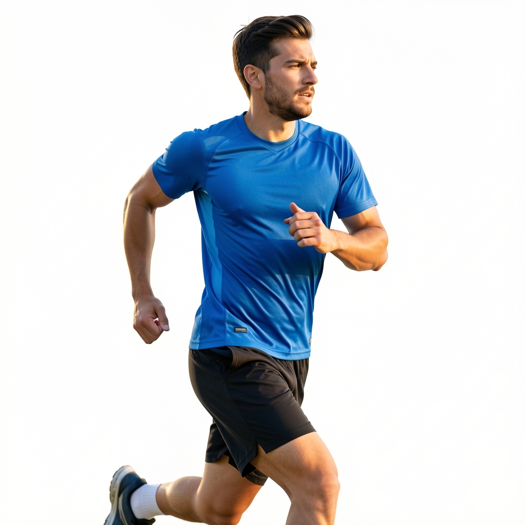 Remera técnica Under Armour HeatGear azul con tecnología de absorción de humedad para entrenamiento